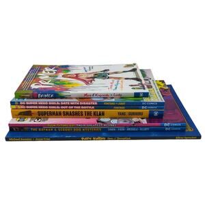 7 Kids TPB Lot Superman Batman DC Superhero Girls Teen Titans Go Puppy Knight